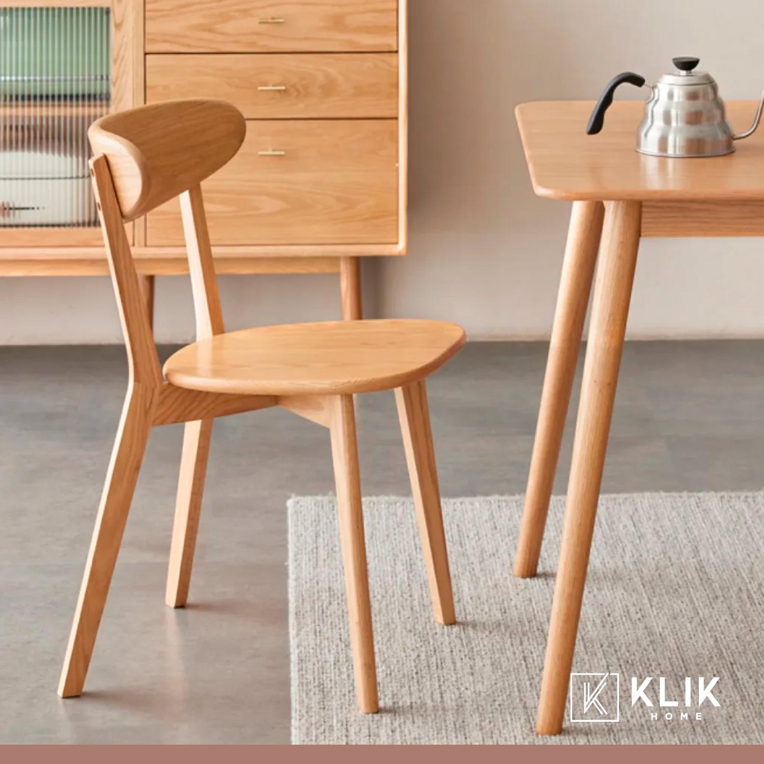 PACK KLIK MUEBLES FRESNO MADERA CAFE CLARO 2 SILLAS NATURAL - 8
