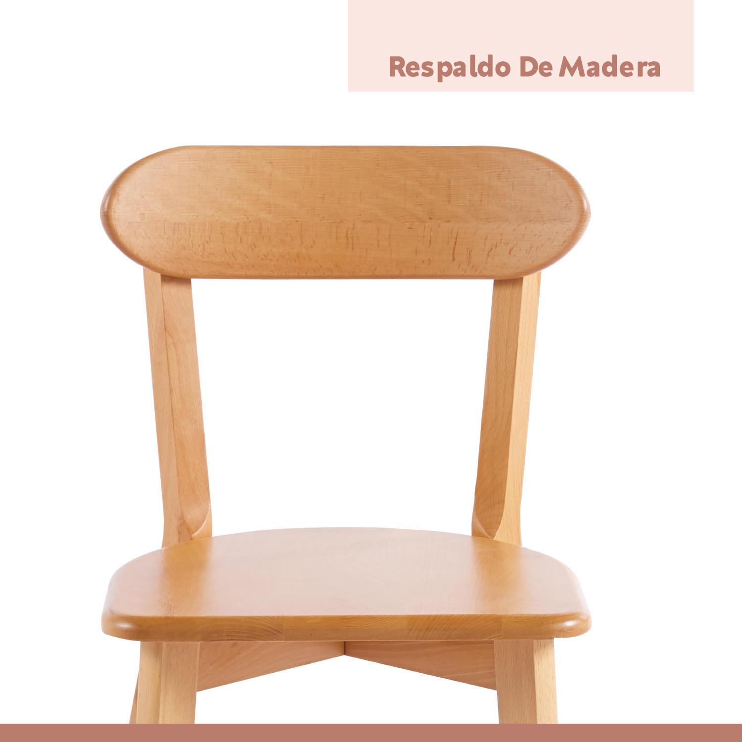COMEDOR DE VIDRIO CROSS 140X90CM + 6 SILLAS FRESNO DE MADERA - 7