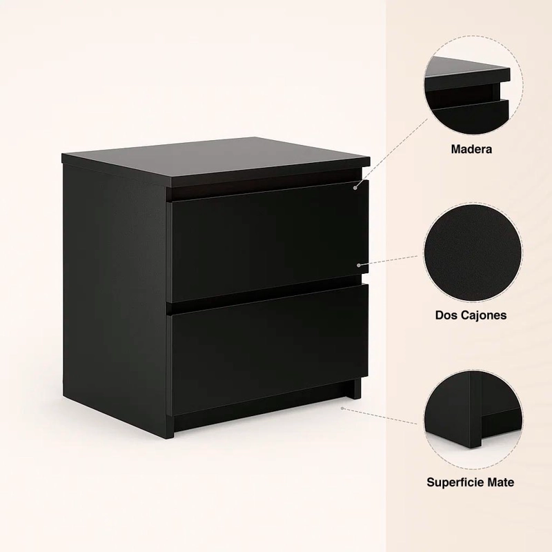 VELADOR CAJON DOBLE MINIMAL 30X40 OSCURO - 5