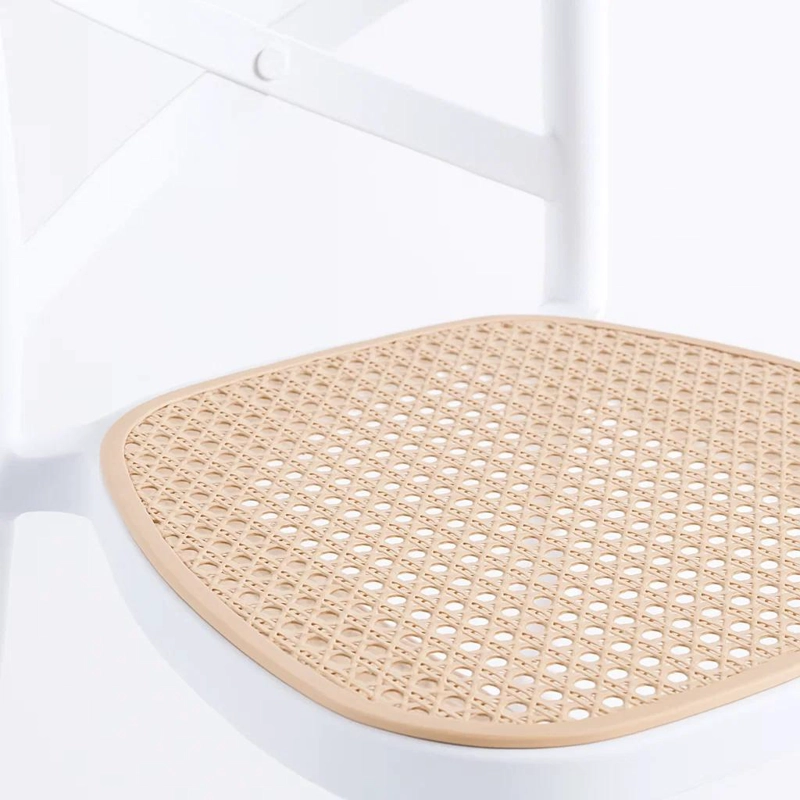 TABURETE KLIK MUEBLES CROSSBACK BLANCO DANUBIO PISO DE BAR O TERRAZA EXTERIOR - 6