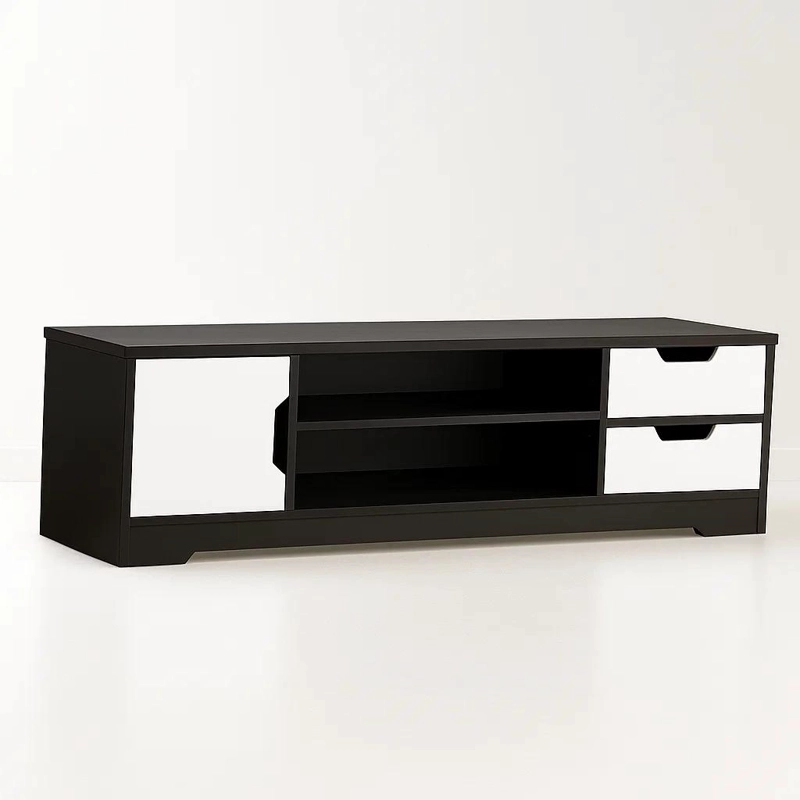 RACK TV KLIK MUEBLES NIGHT BLACK MDF NEGRO O BUFFET CON CAJONES - 1