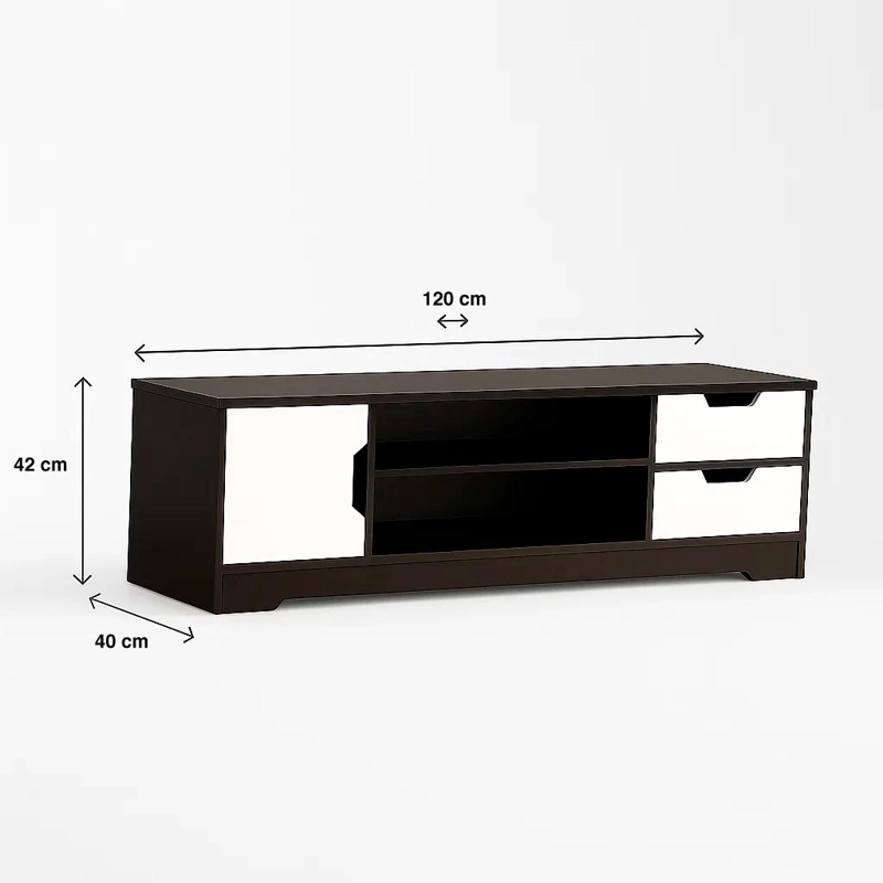 RACK TV KLIK MUEBLES NIGHT BLACK MDF NEGRO O BUFFET CON CAJONES - 4
