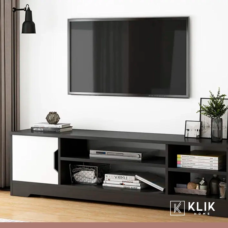 RACK TV KLIK MUEBLES NIGHT BLACK MDF NEGRO O BUFFET CON CAJONES - 8
