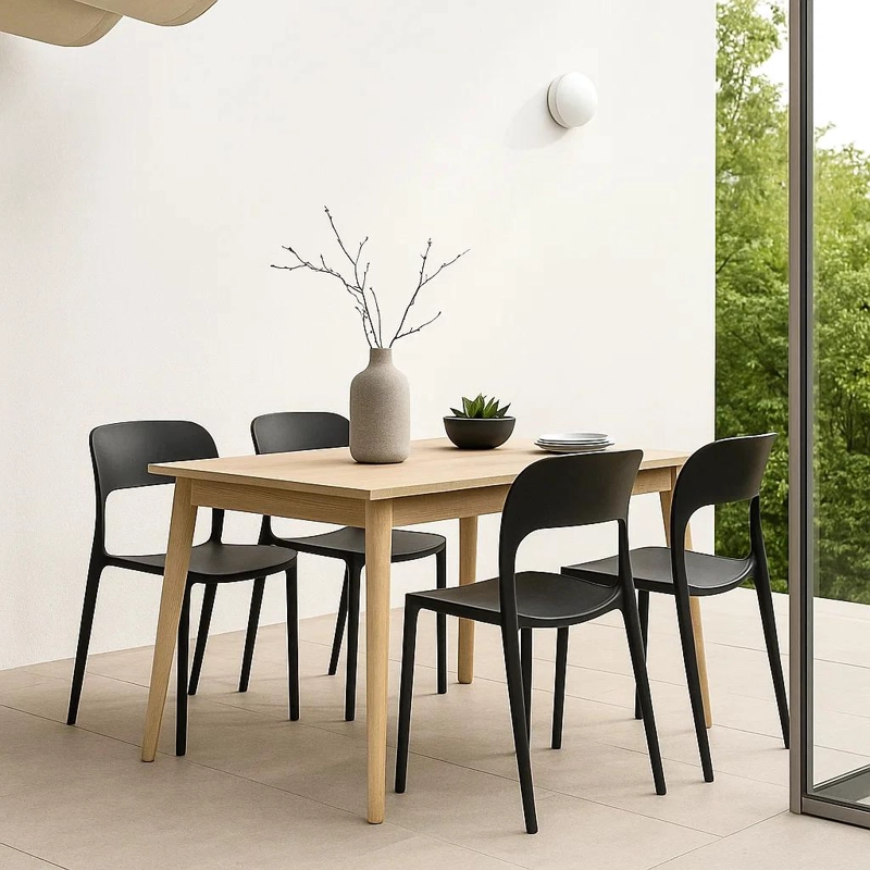 PACK KLIK MUEBLES KENTUCKY NEGRO 4 SILLAS NEGRAS - 2