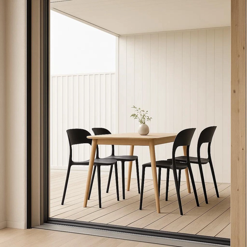 PACK KLIK MUEBLES KENTUCKY NEGRO 4 SILLAS NEGRAS - 3