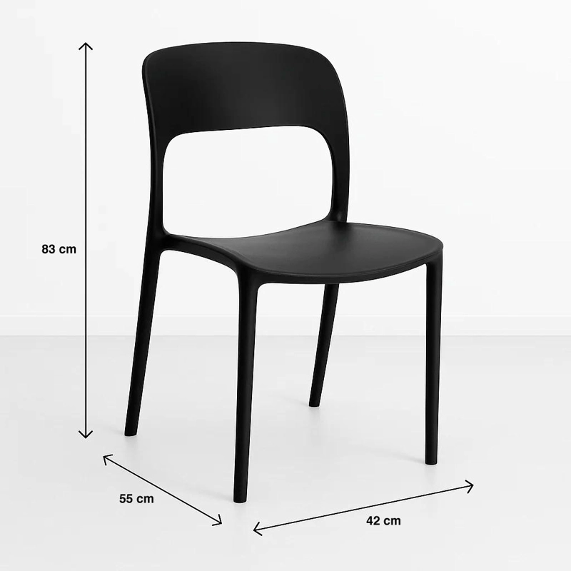 PACK KLIK MUEBLES KENTUCKY NEGRO 4 SILLAS NEGRAS - 4