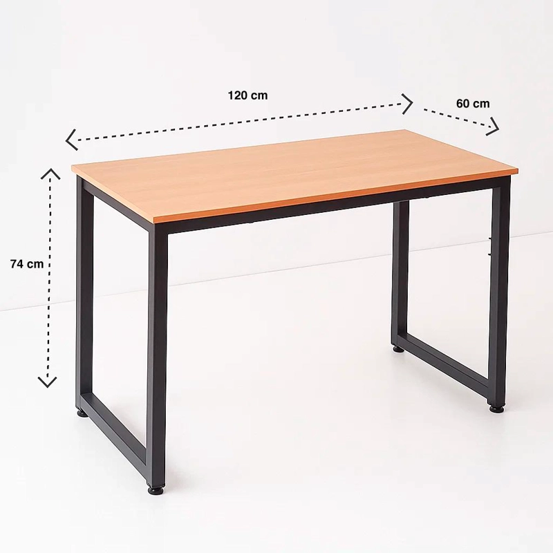 ESCRITORIO KLIK MUEBLES INDUSTRIAL HOME OFFICE MADERA CLARA METAL - 4
