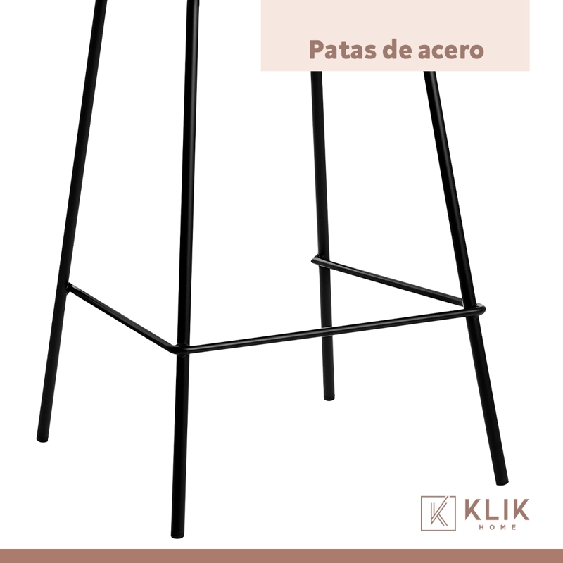 PACK DE 4 TABURETES PISO BAR TROPEA ALTO - NEGRO - 8