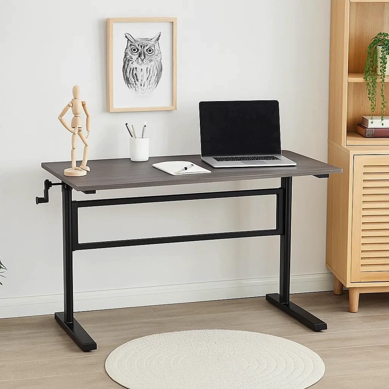 ESCRITORIO KLIK MUEBLES STANDING DESK TRABAJO CON ALTURA REGULABLE GRIS ACERO - 3