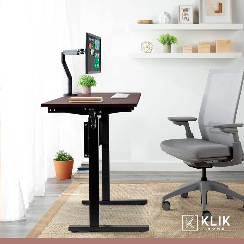 ESCRITORIO KLIK MUEBLES STANDING DESK TRABAJO CON ALTURA REGULABLE GRIS ACERO - 8
