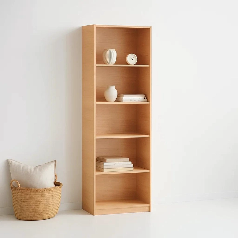 LIBRERO REKA DE 5 ESPACIOS ALTO - MADERA - 2