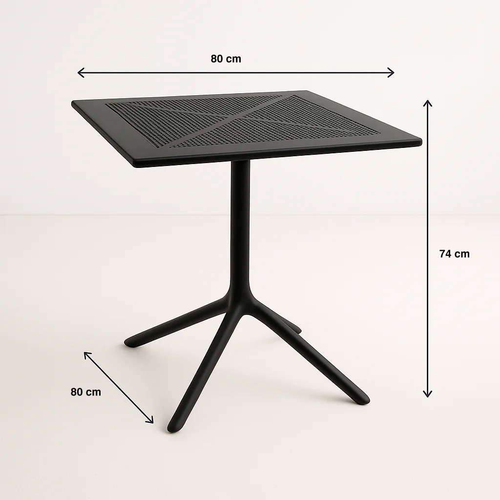 MESA KLIK MUEBLES TERRAZA EXTERIOR RESTAURANT 80X80 POLIPROPILENO - 4