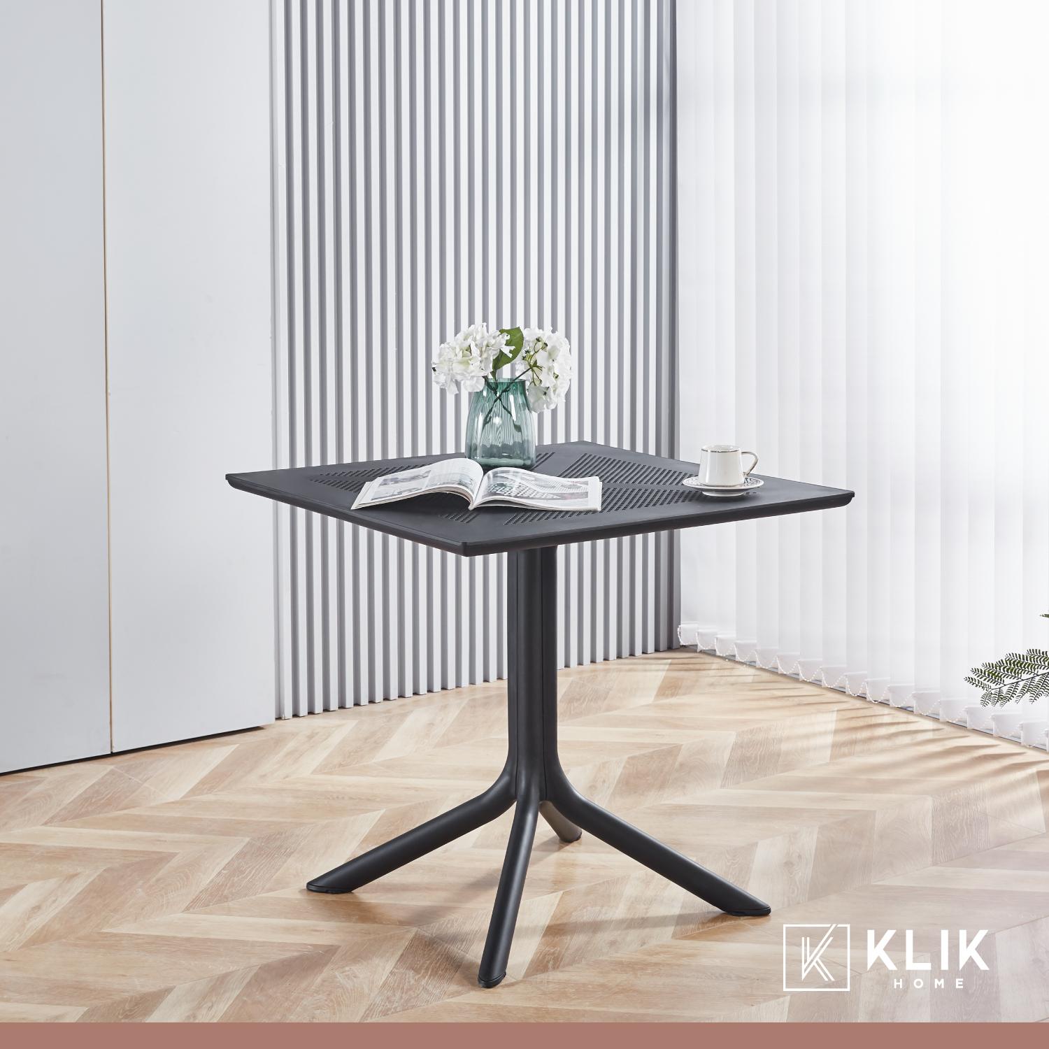 MESA KLIK MUEBLES TERRAZA EXTERIOR RESTAURANT 80X80 POLIPROPILENO - 8
