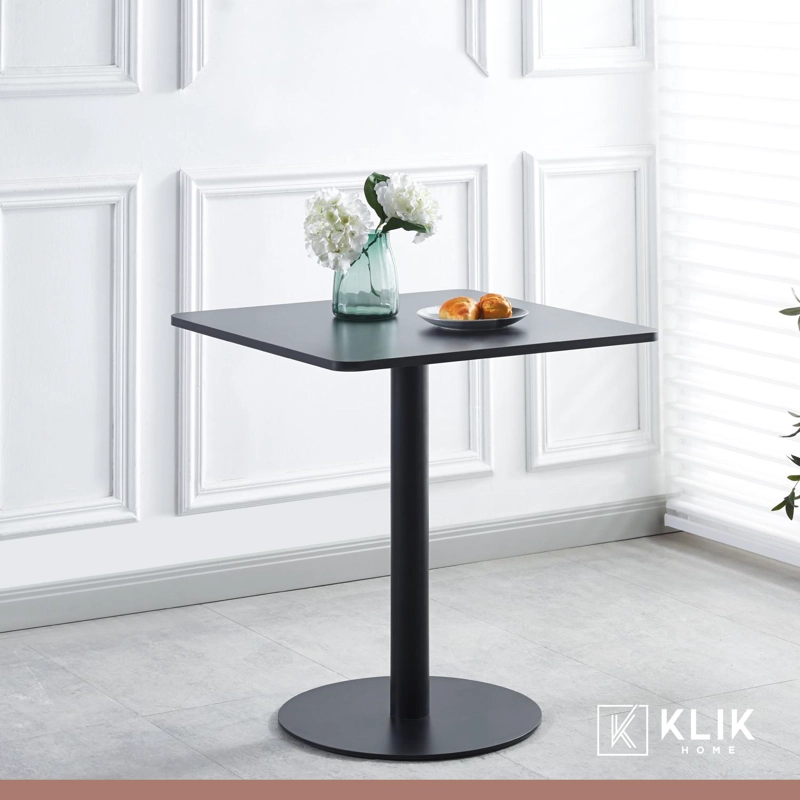 MESA KLIK MUEBLES RESTAURANT 70X70 TUBO CUBIERTA MDF METAL - 8