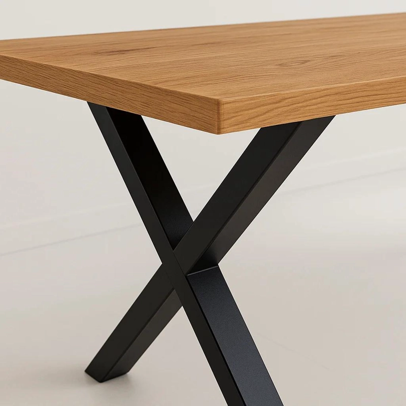 MESA KLIK MUEBLES INDUSTRIAL MADERA Y CROSS 180X90 METAL - 6