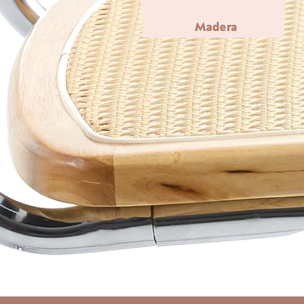 COMEDOR MESA REDONDA DE VIDRIO CROSS 120CM + 5 SILLAS BREUER - 7