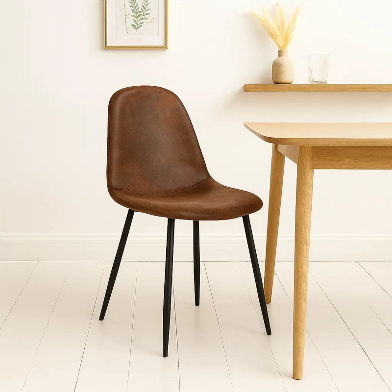 SILLA KLIK MUEBLES SPOON CAFÉ ECOCUERO VINTAGE - 2