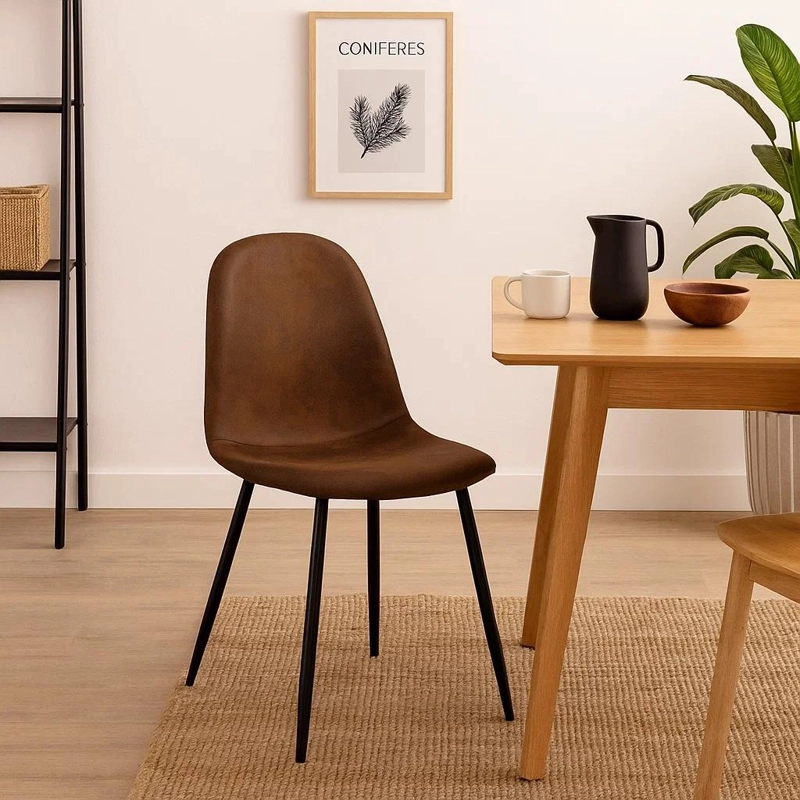 SILLA KLIK MUEBLES SPOON CAFÉ ECOCUERO VINTAGE - 3