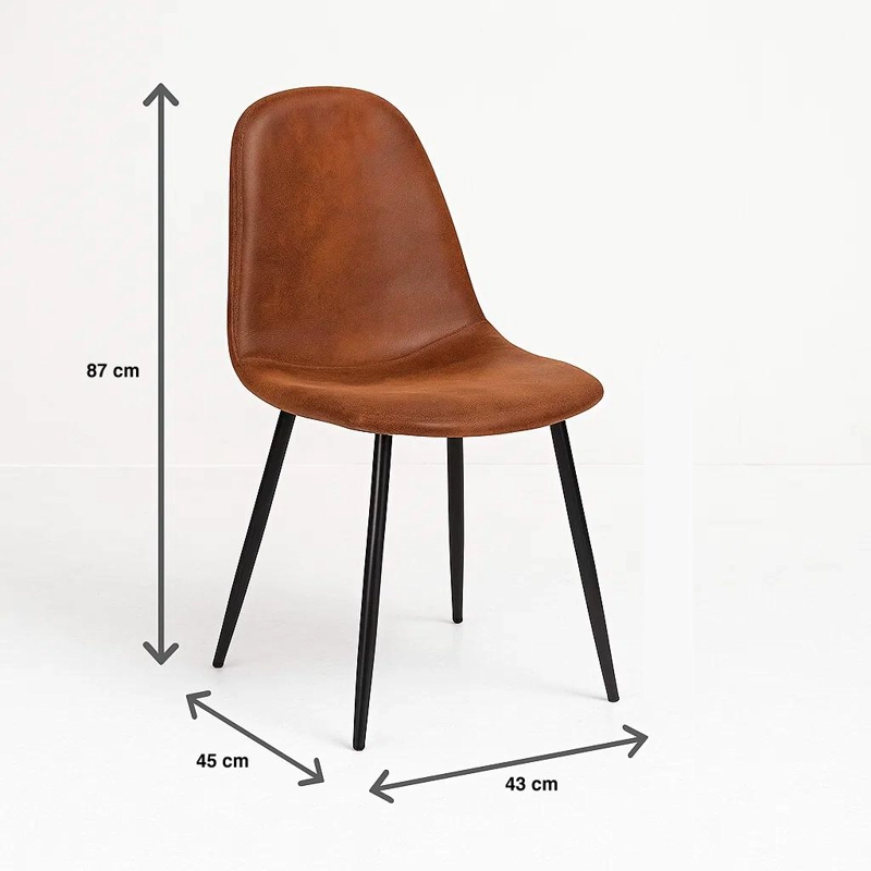 SILLA KLIK MUEBLES SPOON CAFÉ ECOCUERO VINTAGE - 4