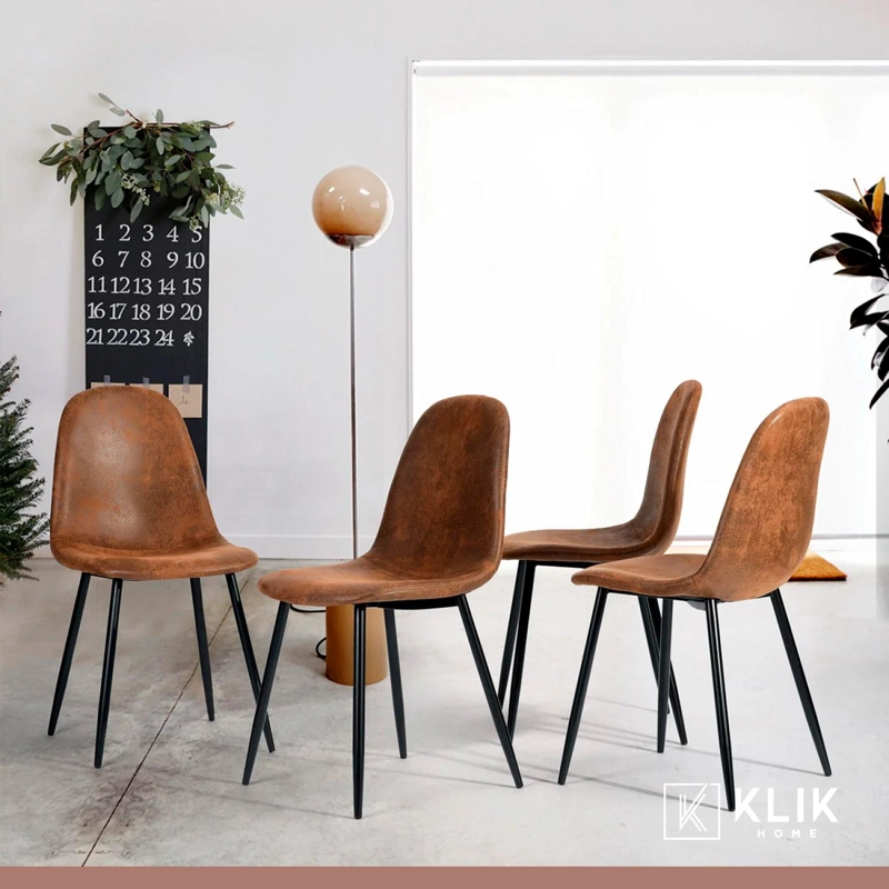 SILLA KLIK MUEBLES SPOON CAFÉ ECOCUERO VINTAGE - 8