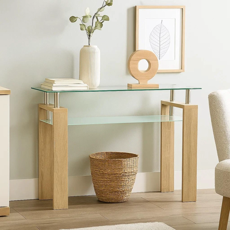 MESA DE ARRIMO RECTANGULAR DE VIDRIO - 3
