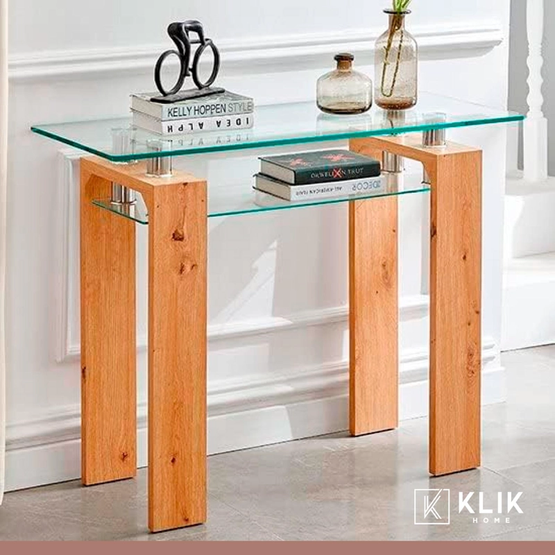 MESA DE ARRIMO RECTANGULAR DE VIDRIO - 8