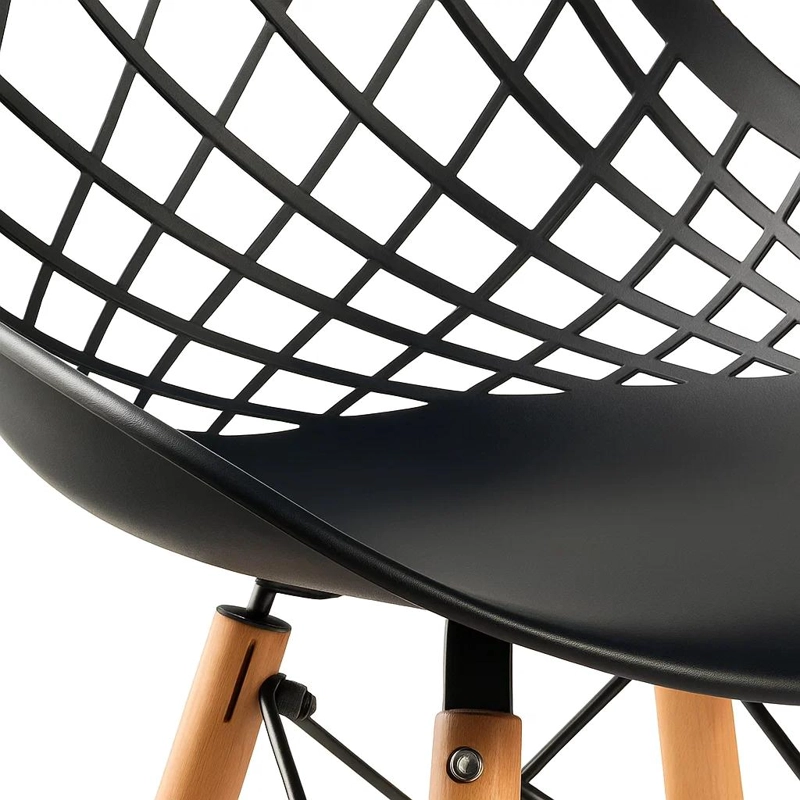 PACK DE 4 SILLAS EAMES ENREJADA MESH - EN COLOR NEGRO - 6