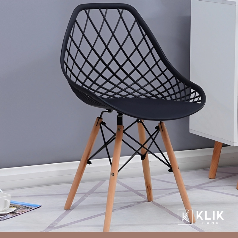 PACK DE 4 SILLAS EAMES ENREJADA MESH - EN COLOR NEGRO - 8