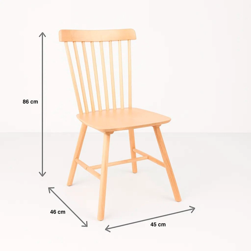 SILLA WINDSOR MADERA - NATURAL - 4