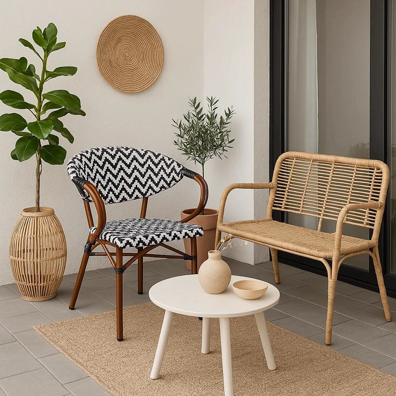 SILLA KLIK MUEBLES BISTRO PARISINA MULTICOLOR RATÁN CON REPOSABRAZOS - 3