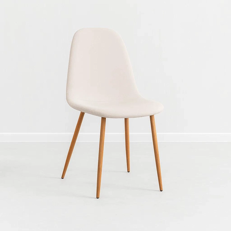 SILLA KLIK MUEBLES SPOON TERCIOPELO CREMA VELVET - 1