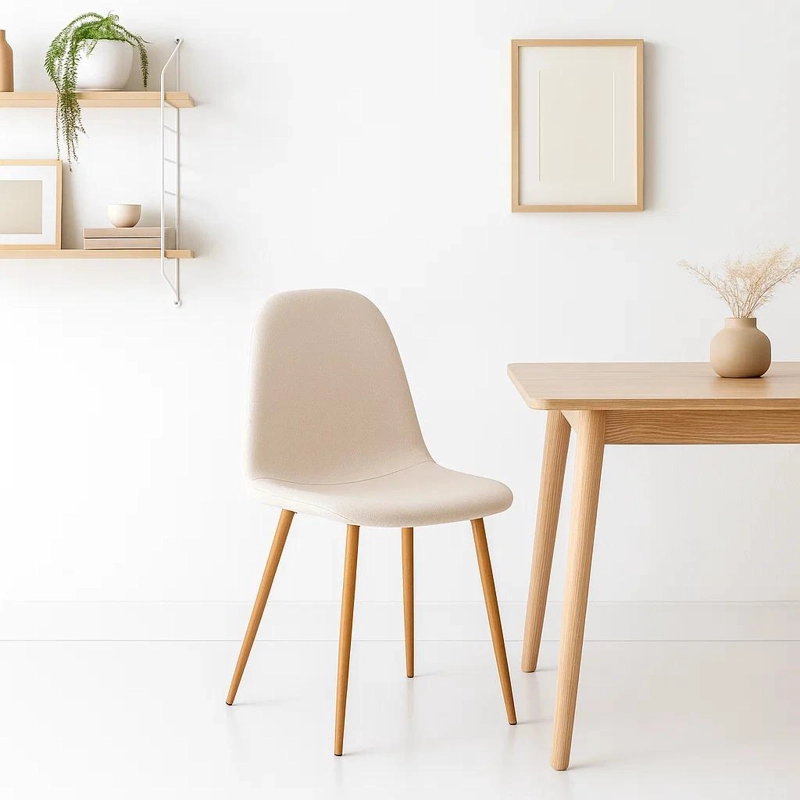 SILLA KLIK MUEBLES SPOON TERCIOPELO CREMA VELVET - 2