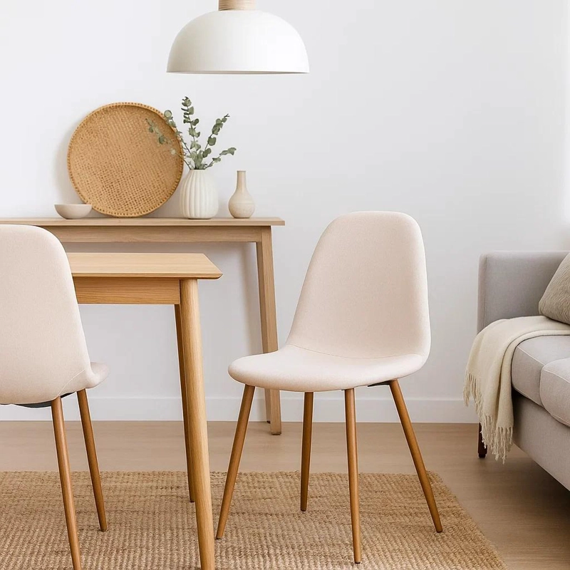 SILLA KLIK MUEBLES SPOON TERCIOPELO CREMA VELVET - 3