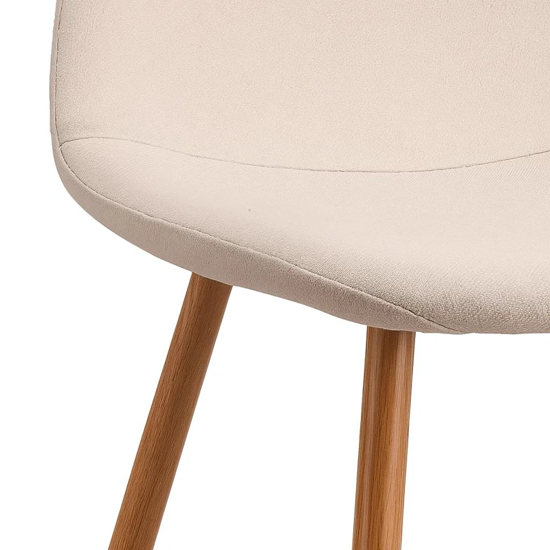 SILLA KLIK MUEBLES SPOON TERCIOPELO CREMA VELVET - 6
