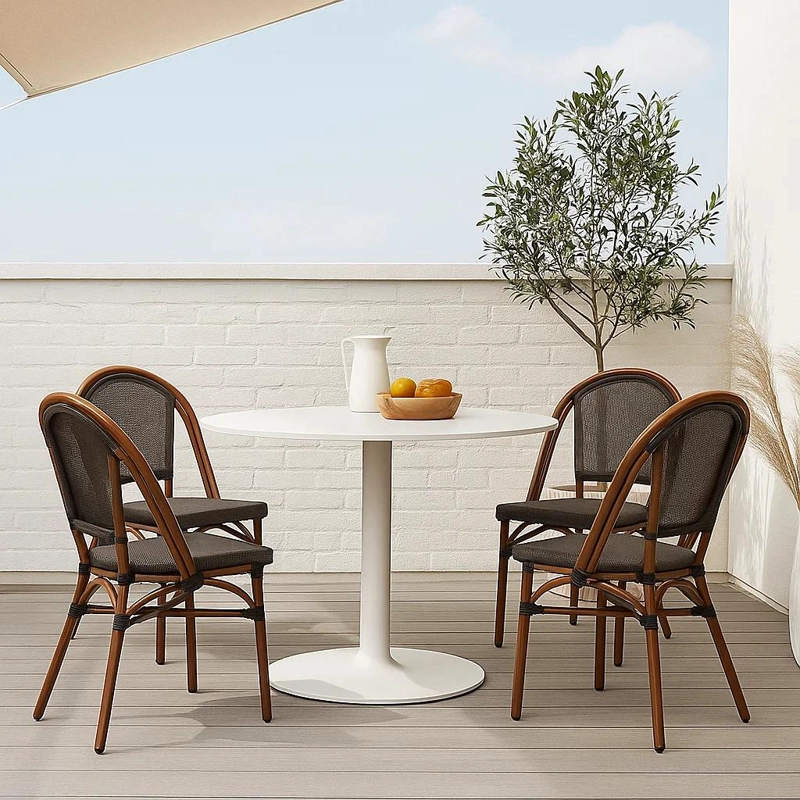 PACK KLIK MUEBLES BISTRO PARISINA CAFÉ 4 SILLAS TEXTILENO - 2