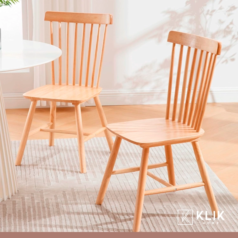 PACK DE 2 SILLAS WINDSOR MADERA - NATURAL - 8