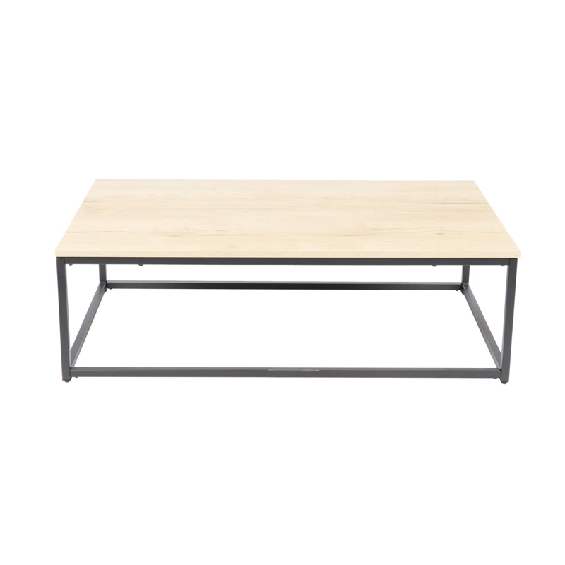 MESA CENTRO KLIK MUEBLES RECTANGULAR 110X60 MADERA CLARA METAL - 1