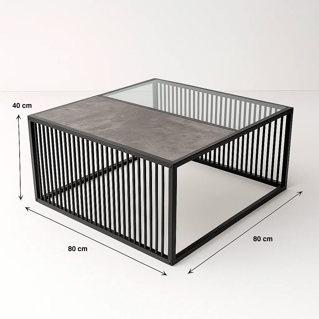 MESA DE CENTRO BOHEMIA 80X80 - 4