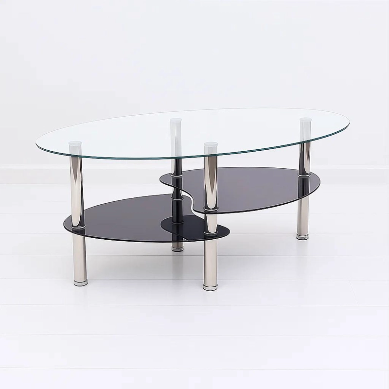 MESA CENTRO KLIK MUEBLES VIDRIO 2 CARAS - 1