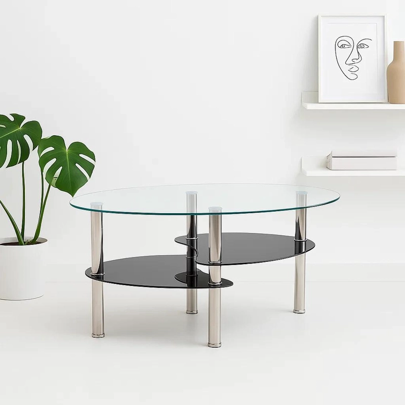 MESA CENTRO KLIK MUEBLES VIDRIO 2 CARAS - 2