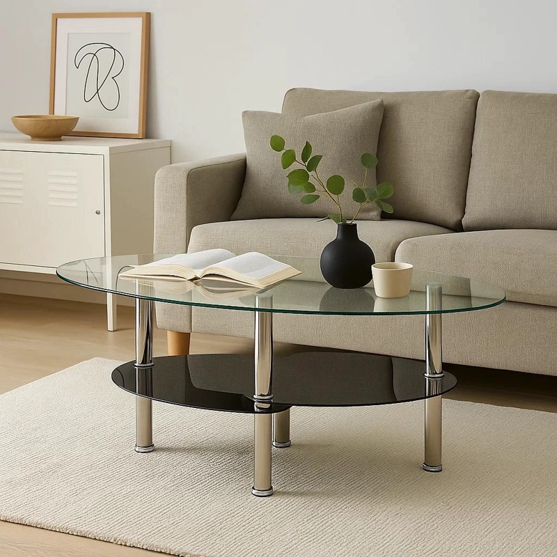 MESA CENTRO KLIK MUEBLES VIDRIO 2 CARAS - 3