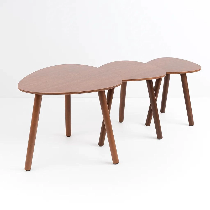 PACK 3 MESAS CENTRO KLIK MUEBLES O LATERALES MADERA - 1