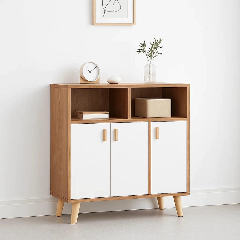CÓMODA KLIK MUEBLES MDF CAFÉ ZAPATERO MADERA - 2