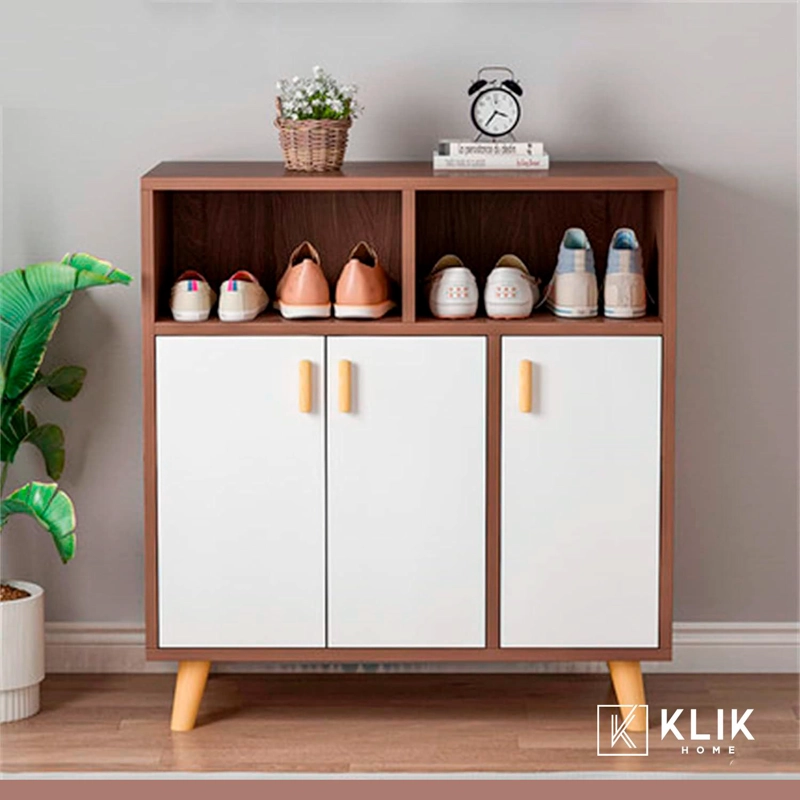 CÓMODA KLIK MUEBLES MDF CAFÉ ZAPATERO MADERA - 8