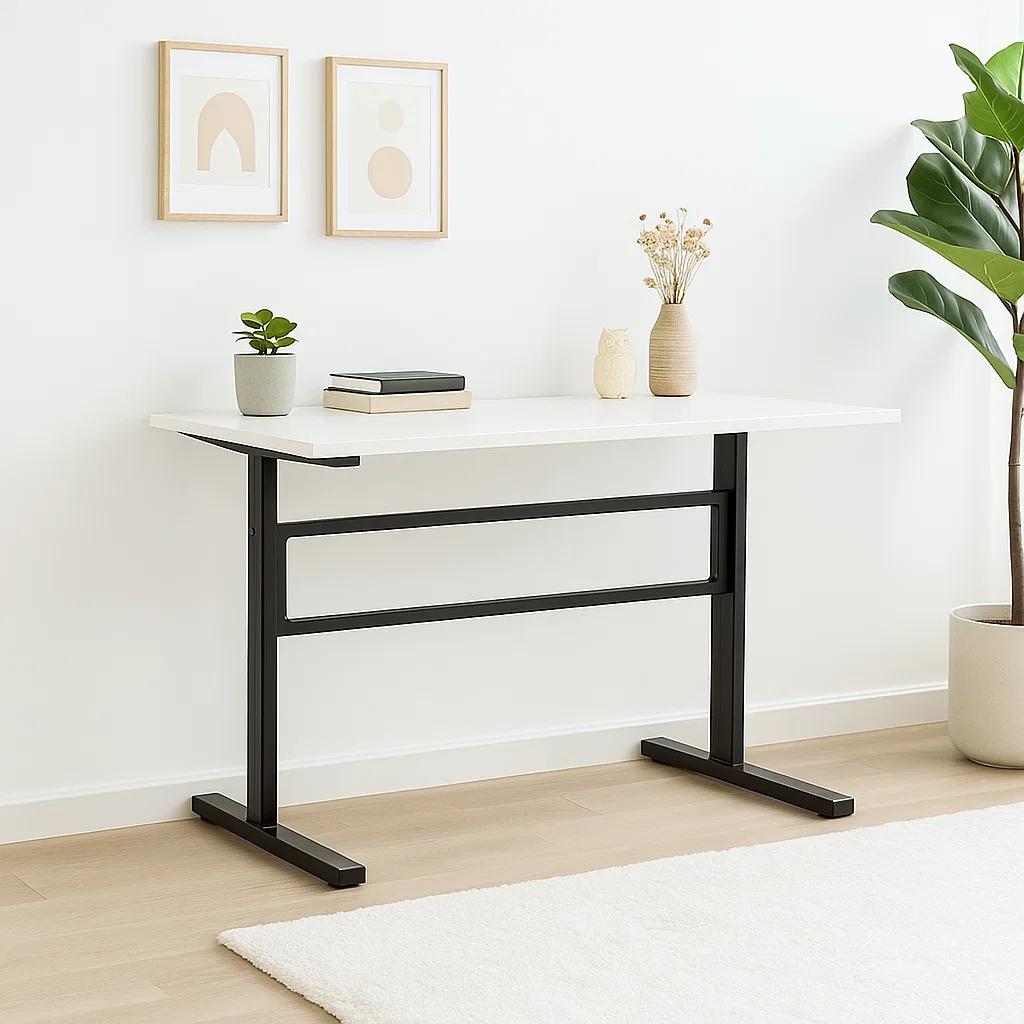 ESCRITORIO KLIK MUEBLES STANDING DESK TRABAJO CON ALTURA REGULABLE BLANCO ACERO - 2