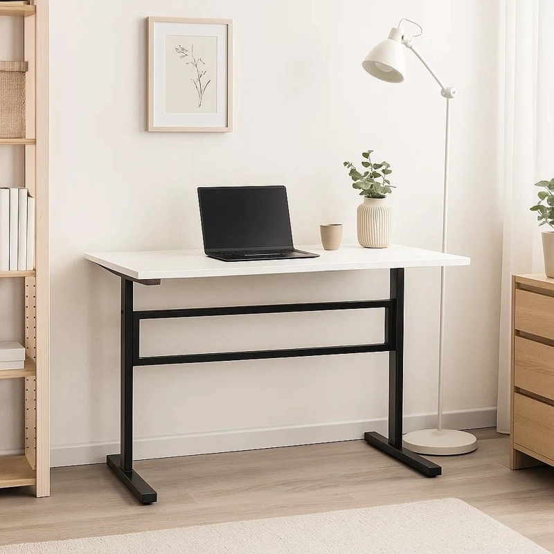 ESCRITORIO KLIK MUEBLES STANDING DESK TRABAJO CON ALTURA REGULABLE BLANCO ACERO - 3
