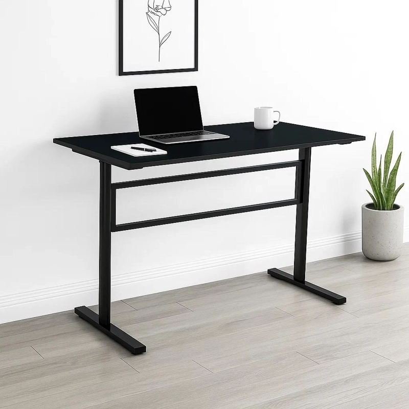 ESCRITORIO KLIK MUEBLES STANDING DESK TRABAJO CON ALTURA REGULABLE NEGRO ACERO - 2