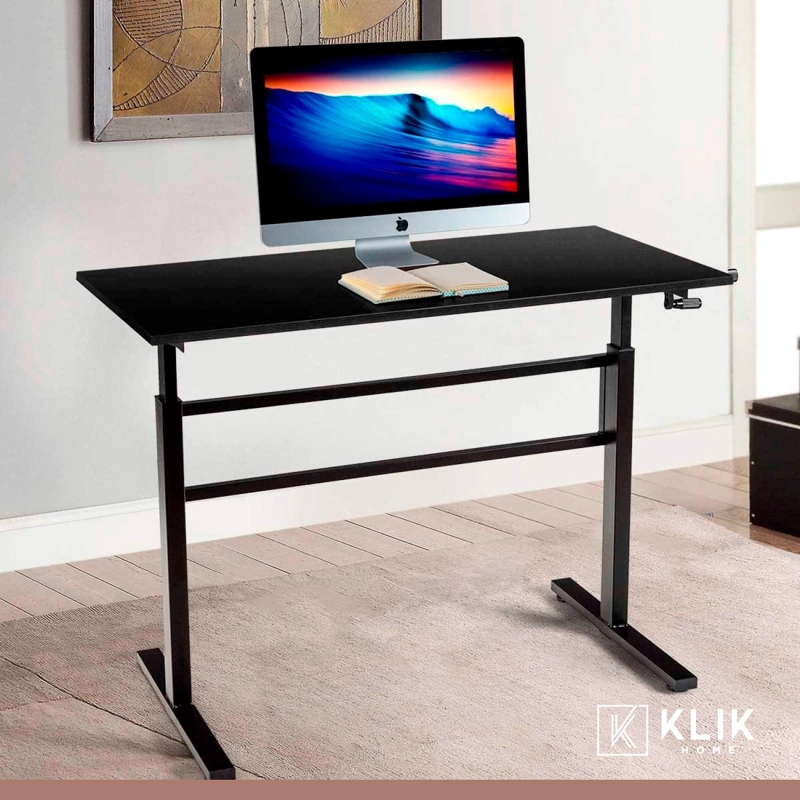ESCRITORIO KLIK MUEBLES STANDING DESK TRABAJO CON ALTURA REGULABLE NEGRO ACERO - 8