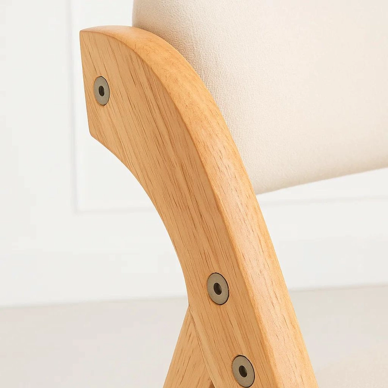 SILLA KLIK MUEBLES BEIGE BETLAHEM DE MADERA PLEGABLE ACOLCHADA - 6