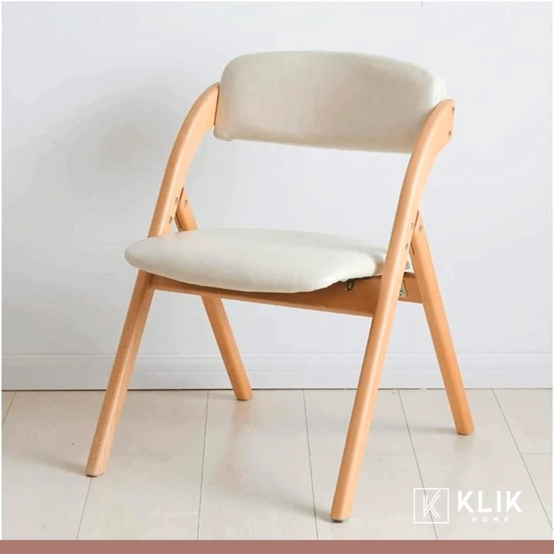 SILLA KLIK MUEBLES BEIGE BETLAHEM DE MADERA PLEGABLE ACOLCHADA - 8